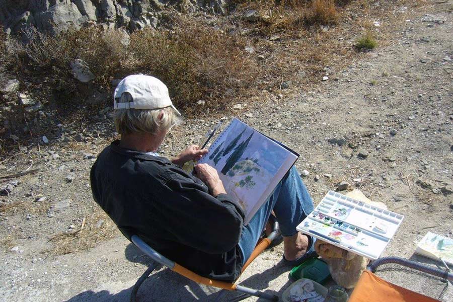WORKSHOPS - Schilder- en teken cursussen op Paros, Griekenland. Een KUNST eiland.