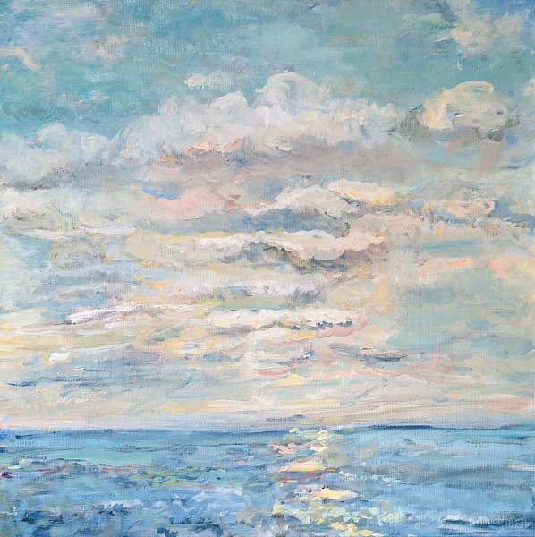 oil painting, clouds and sunset - Wim Drion, painter