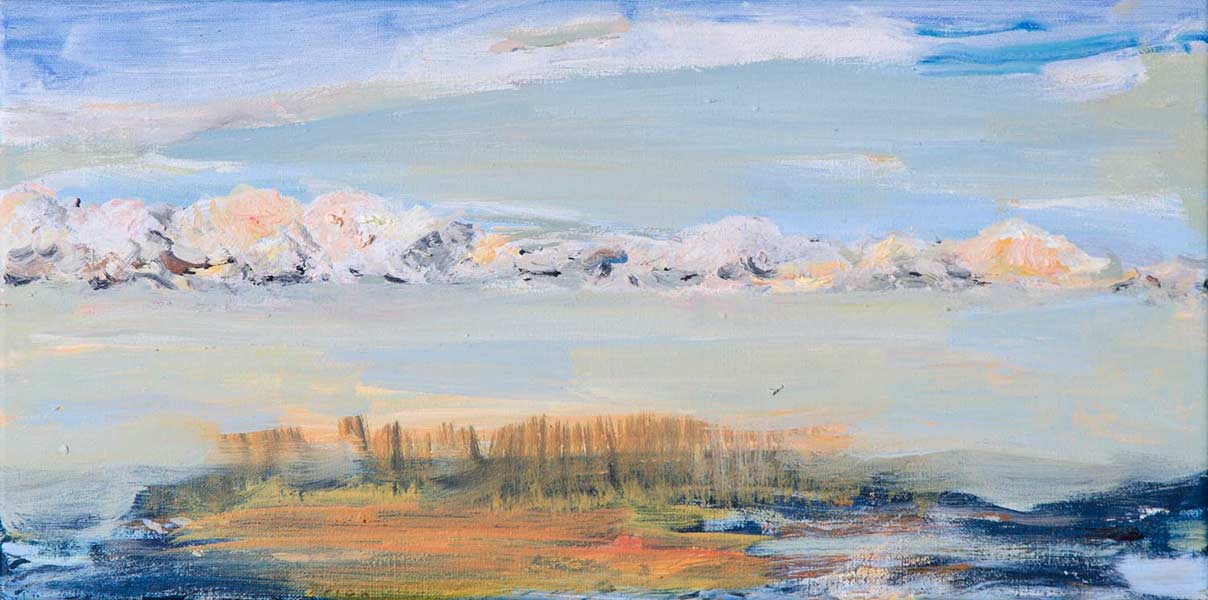 2014 - oil painting on canvas - "kalamia" (reeds) - 60x30cm